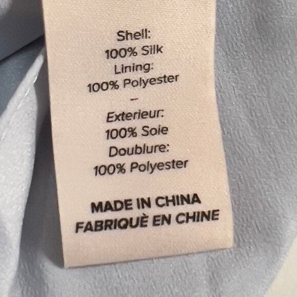 Cinq a Sept 0 Womens Sapir Dress Sky Dive Blue Slip Ruched Side Satin Party - Picture 11 of 12